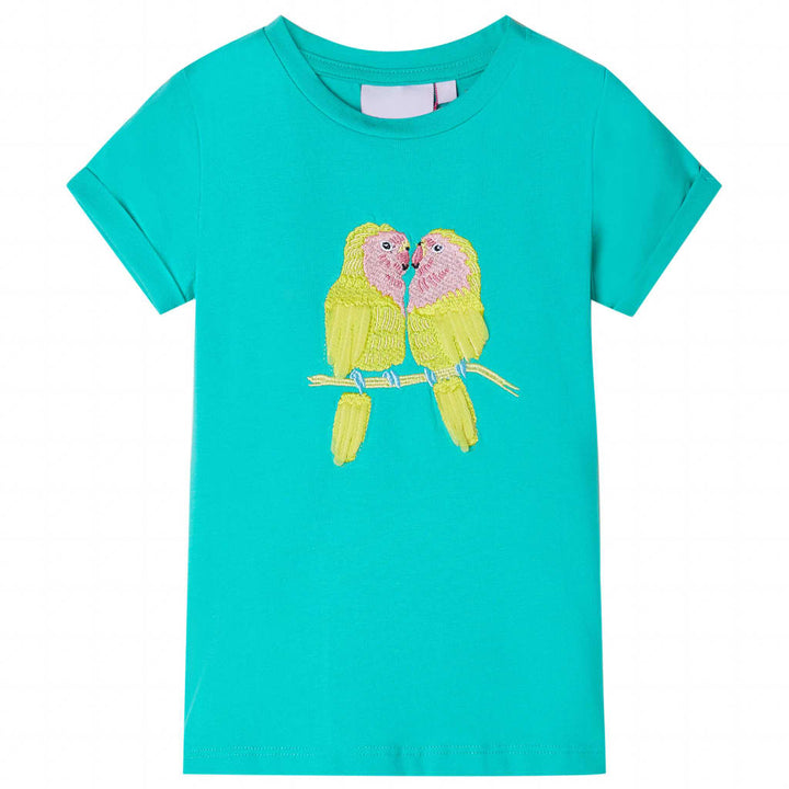 Kindershirt 104 mintkleurig