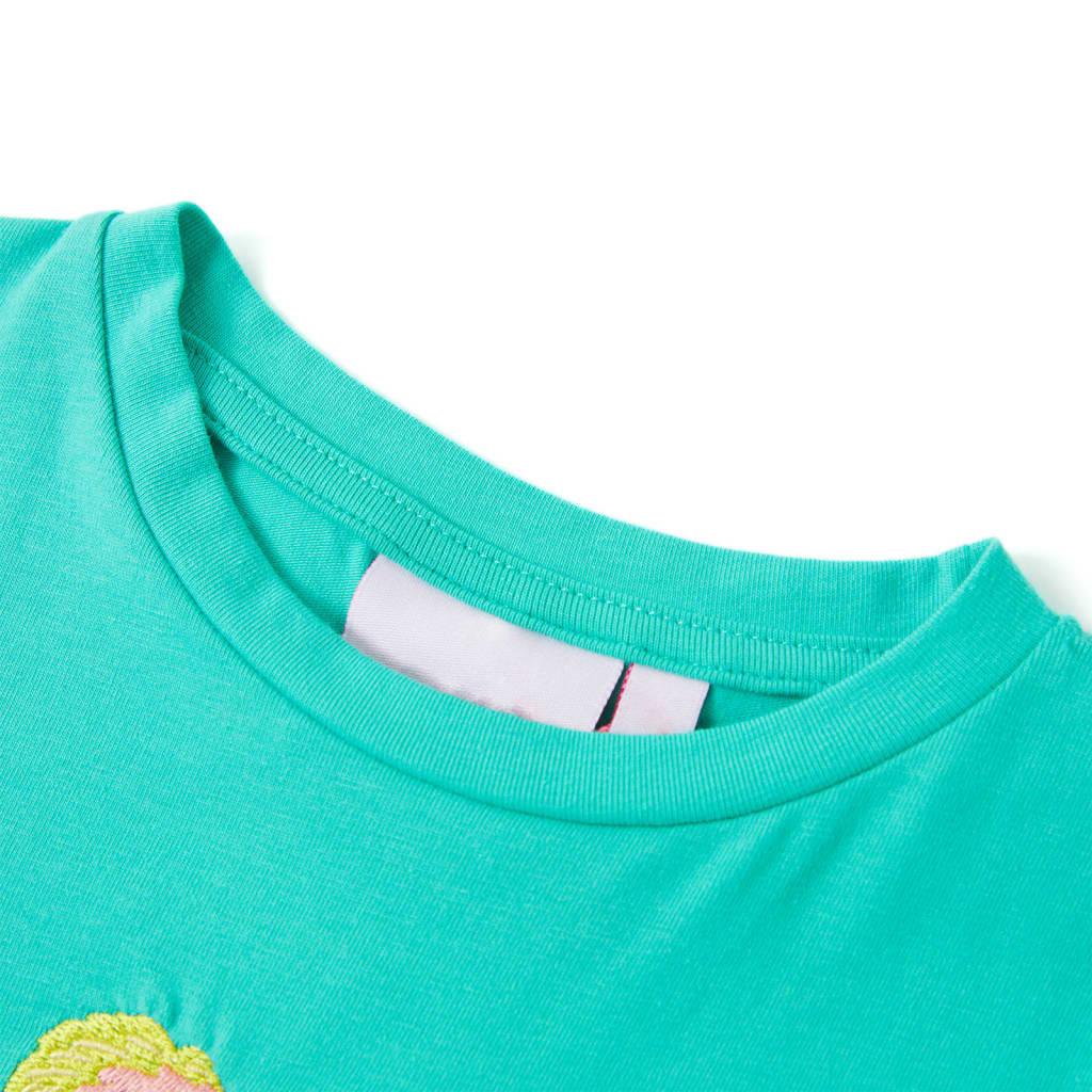 Kindershirt 116 mintkleurig