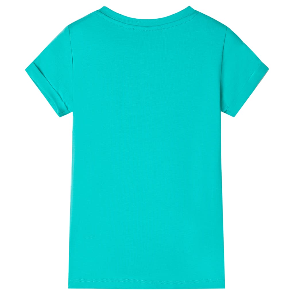 Kindershirt 128 mintkleurig