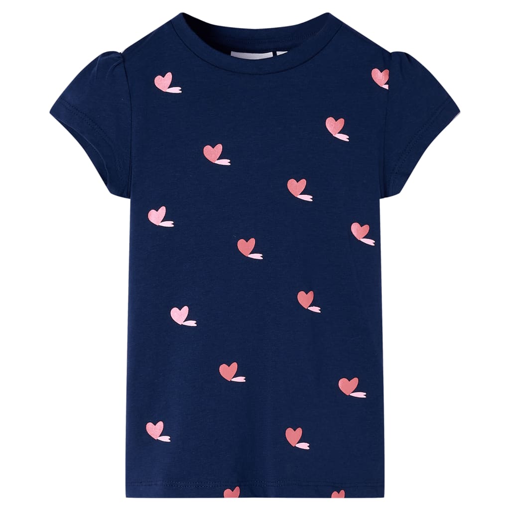 Kindershirt 128 marineblauw