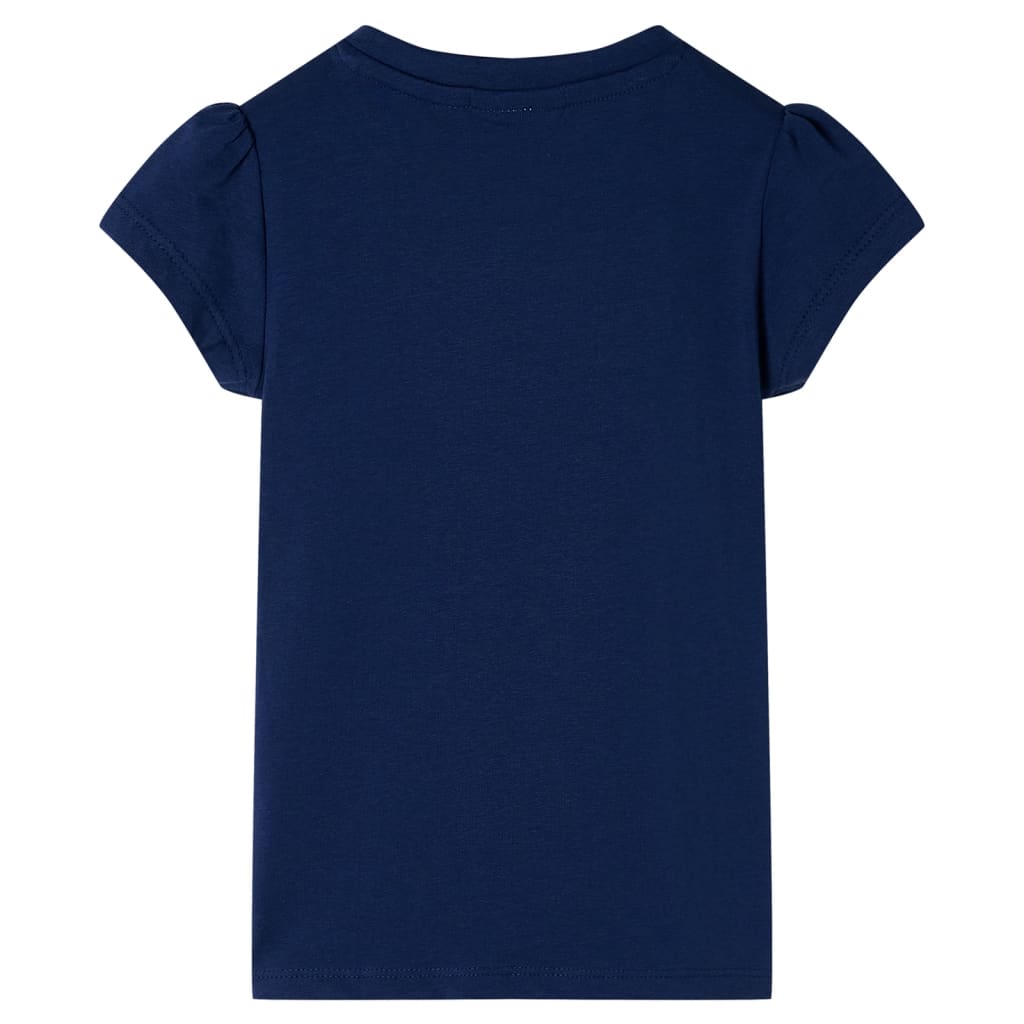 Kindershirt 128 marineblauw