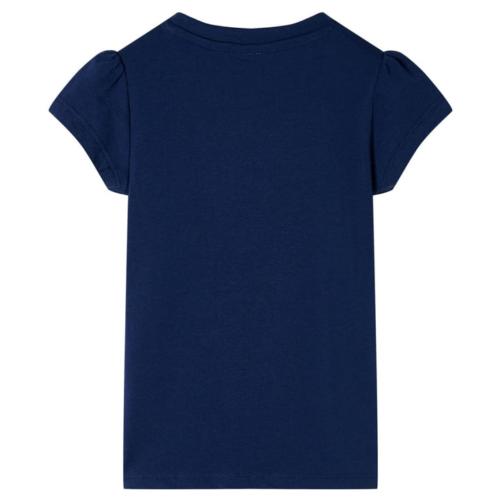 Kindershirt 128 marineblauw