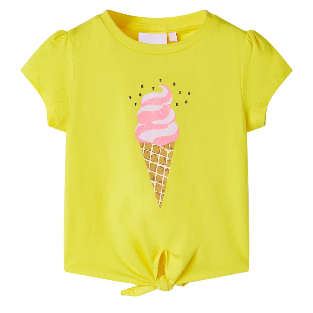 Kindershirt 92 geel