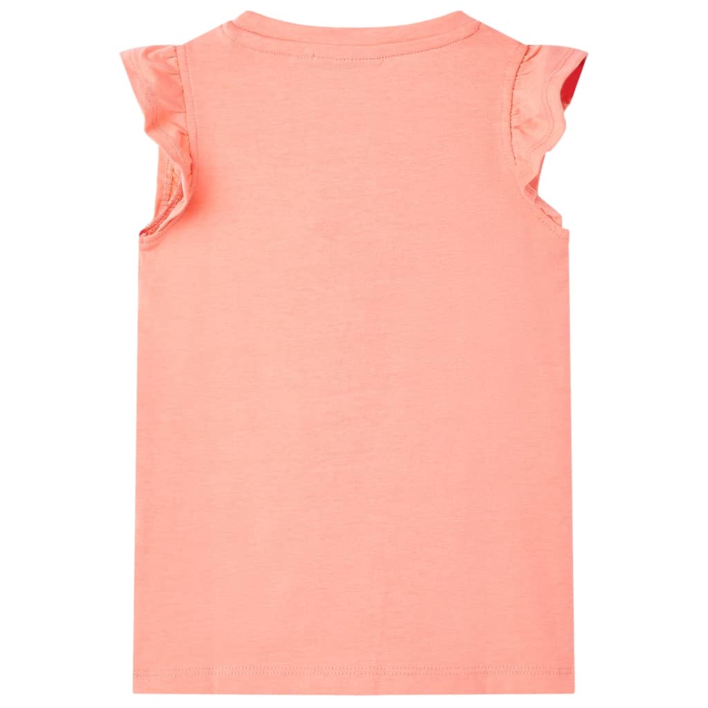 Kindershirt 104 neonkoraal