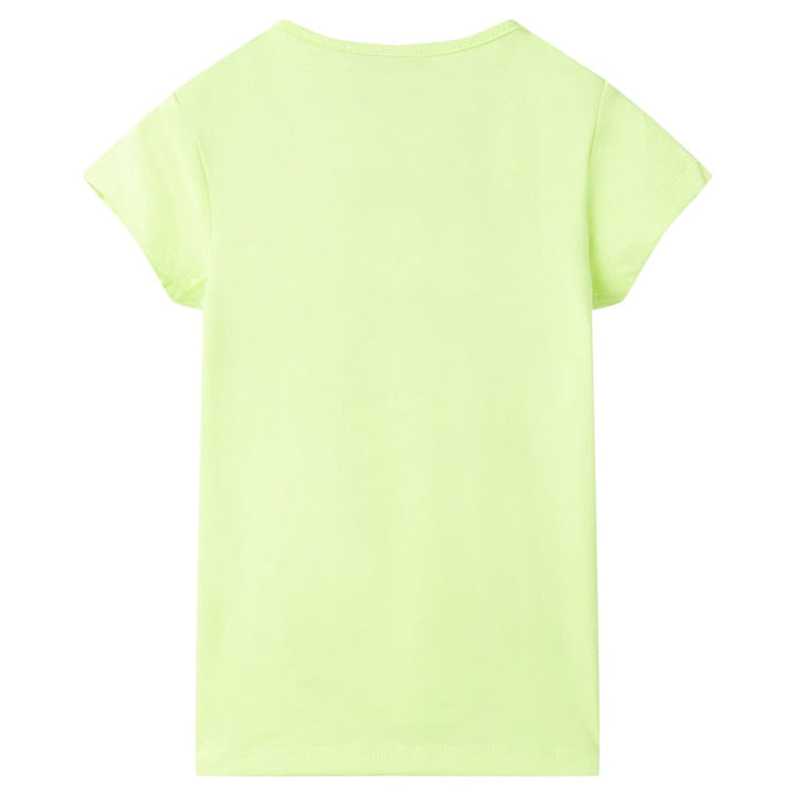 Kindershirt 104 fluorescerend geel