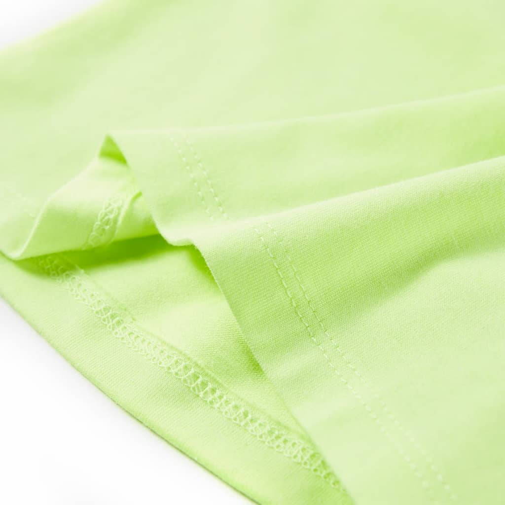 Kindershirt 116 fluorescerend geel