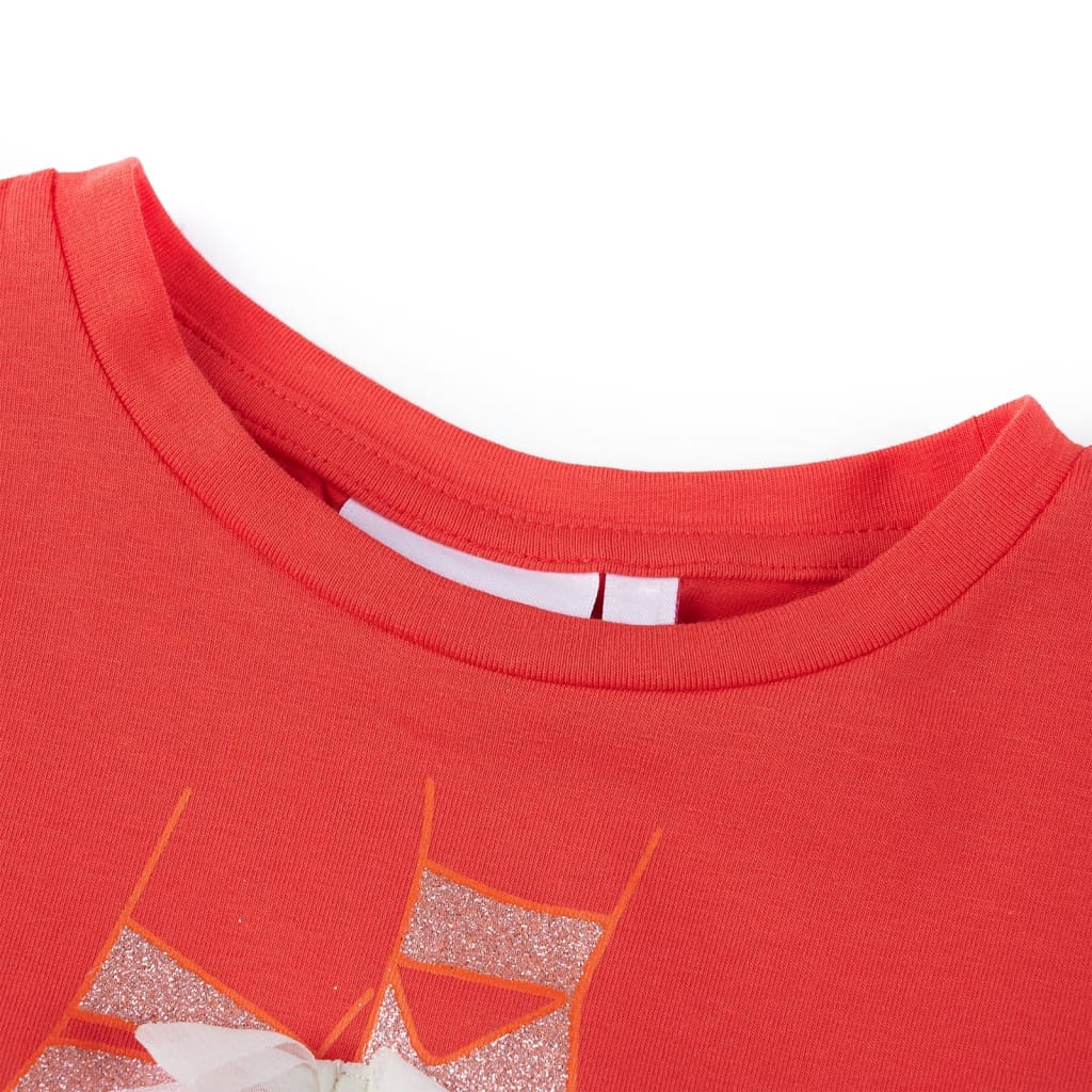 Kindershirt 104 rood