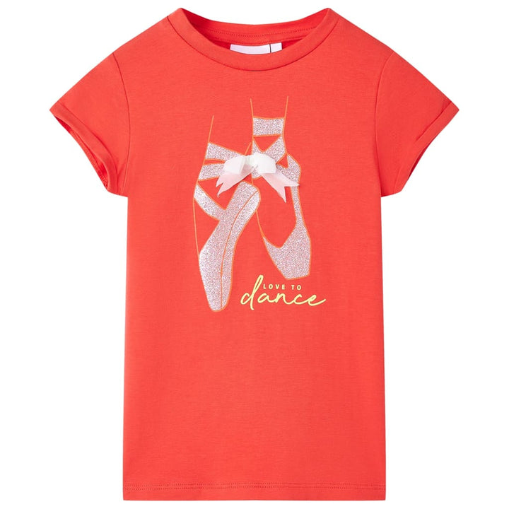 Kindershirt 128 rood