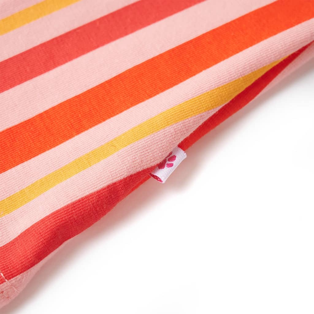 Kinderjurk met trekkoord 116 roze en rood