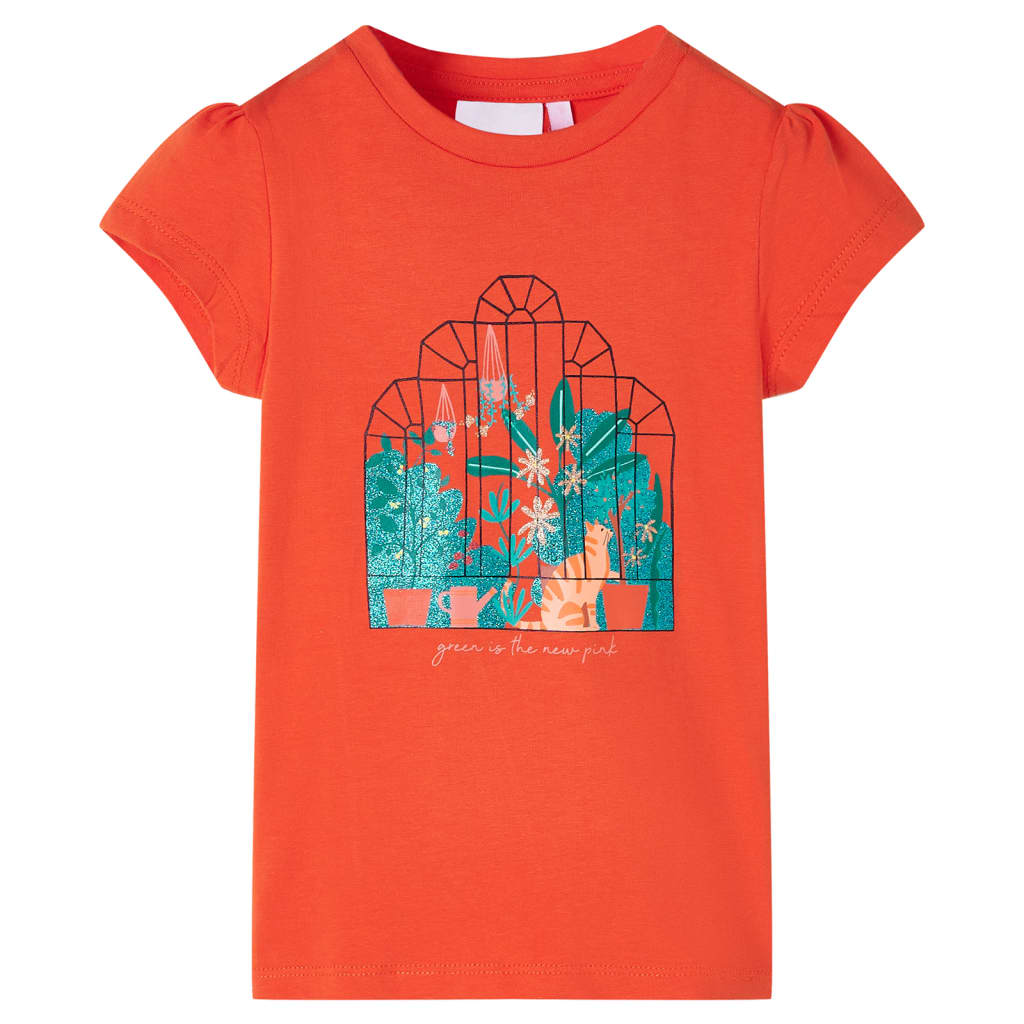 Kindershirt 92 donkeroranje