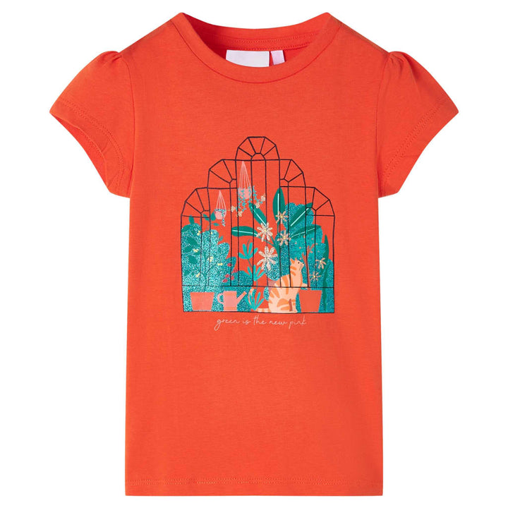 Kindershirt 104 donkeroranje