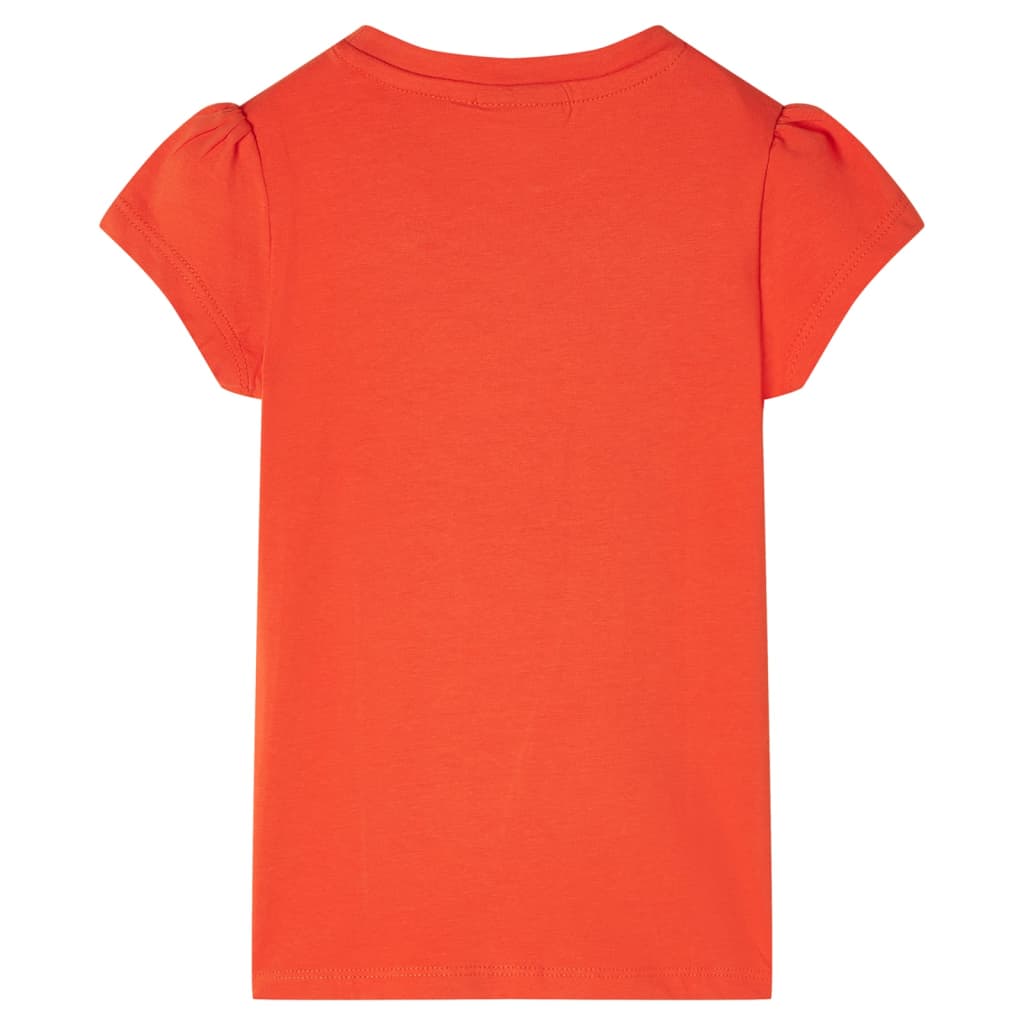 Kindershirt 116 donkeroranje