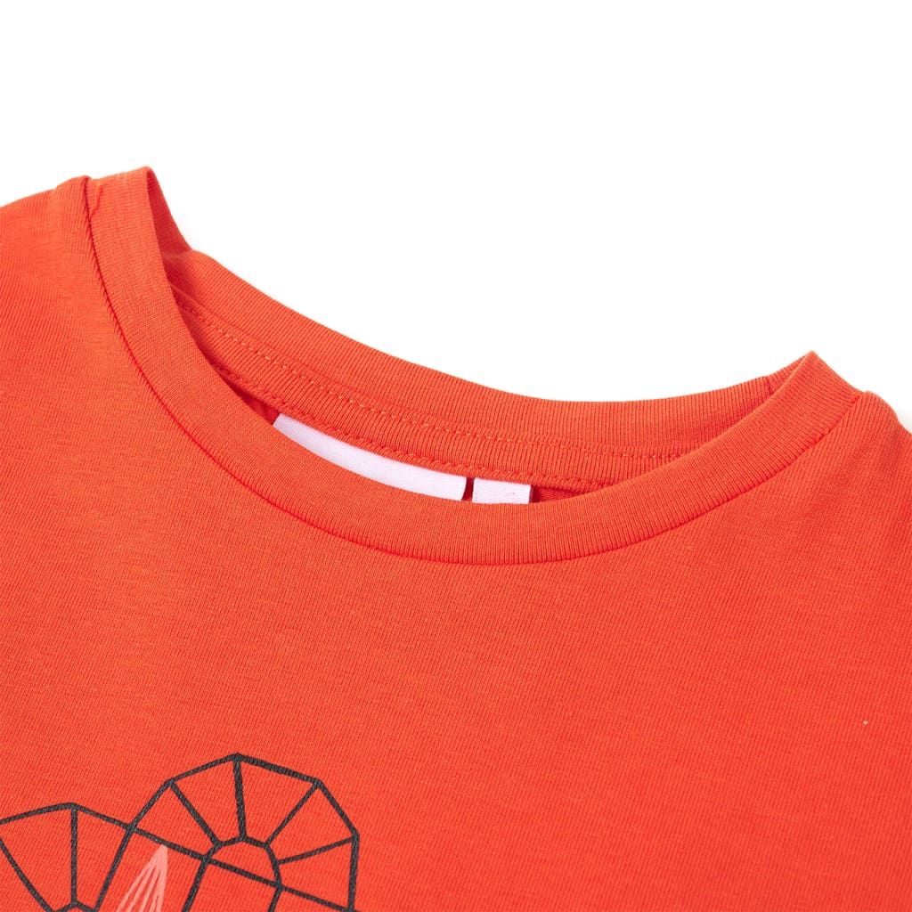 Kindershirt 116 donkeroranje