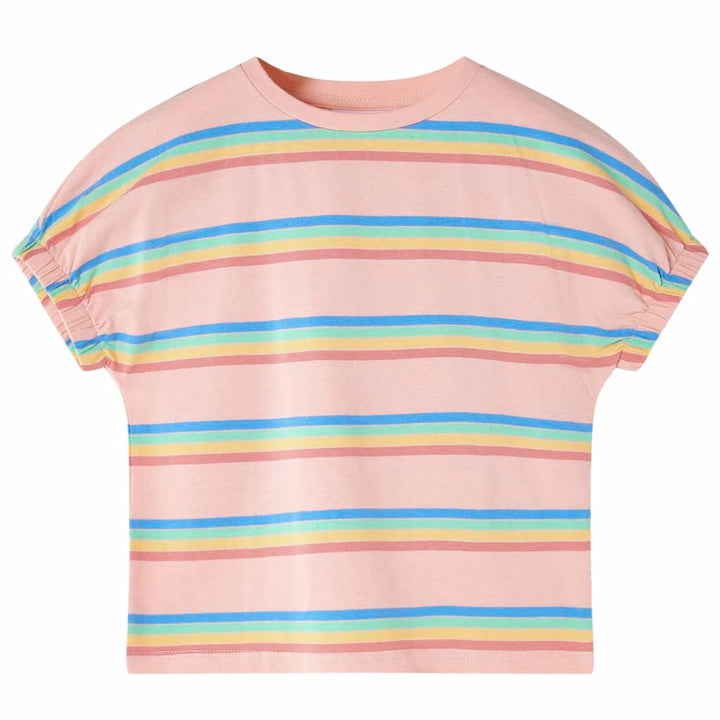 Kindershirt 128 perzikkleurig