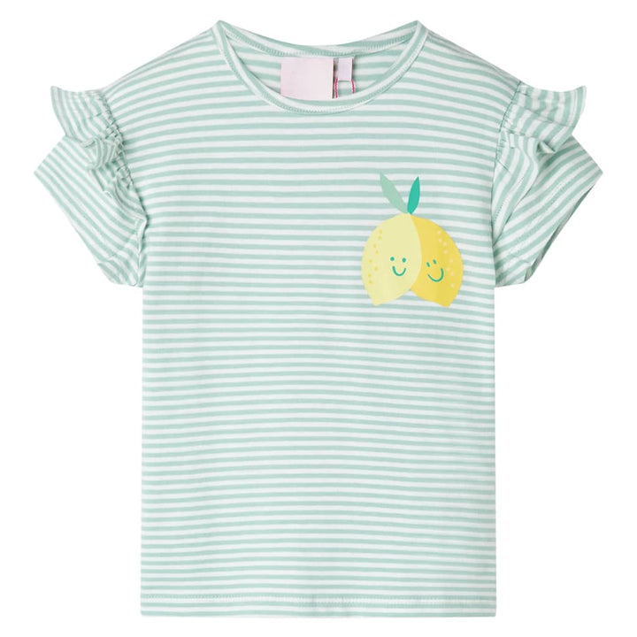 Kindershirt 92 mintkleurig