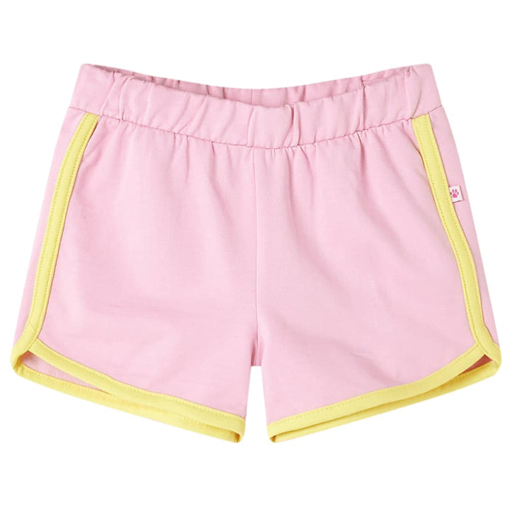 Kindershorts met bies 92 felroze