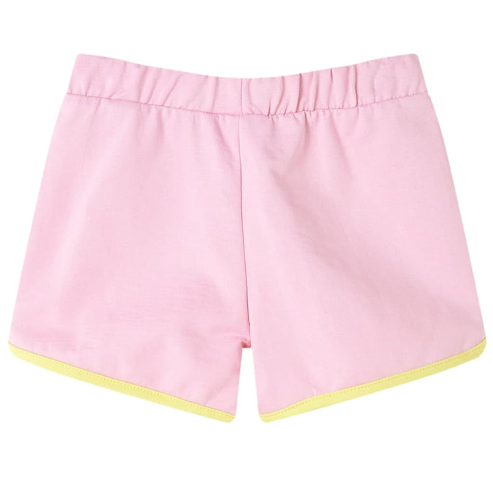 Kindershorts met bies 92 felroze