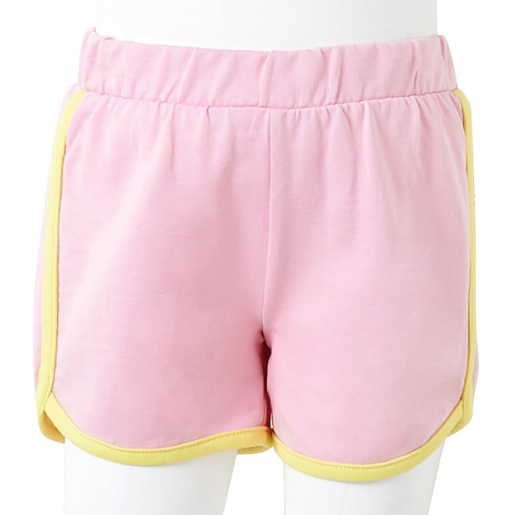 Kindershorts met bies 92 felroze