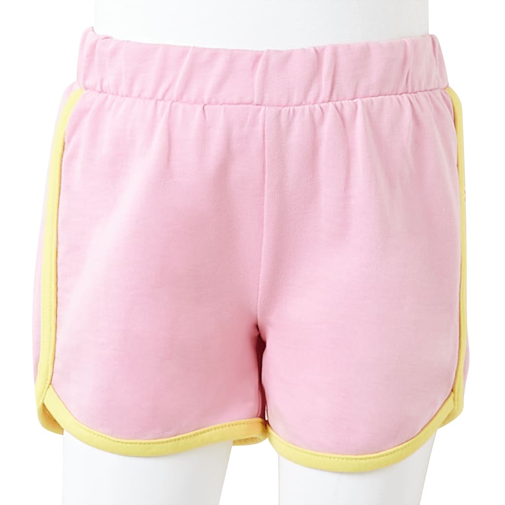 Kindershorts met bies 116 felroze