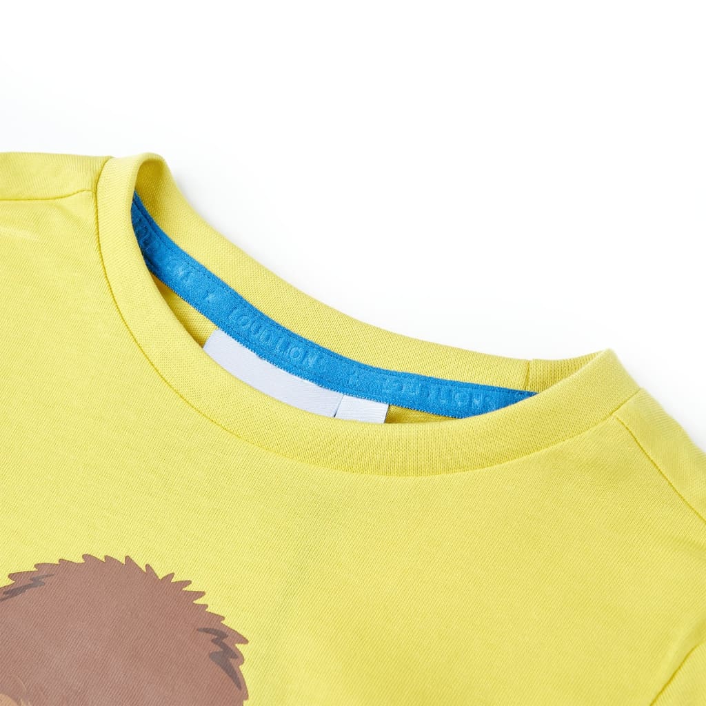 Kindershirt met korte mouwen 104 geel