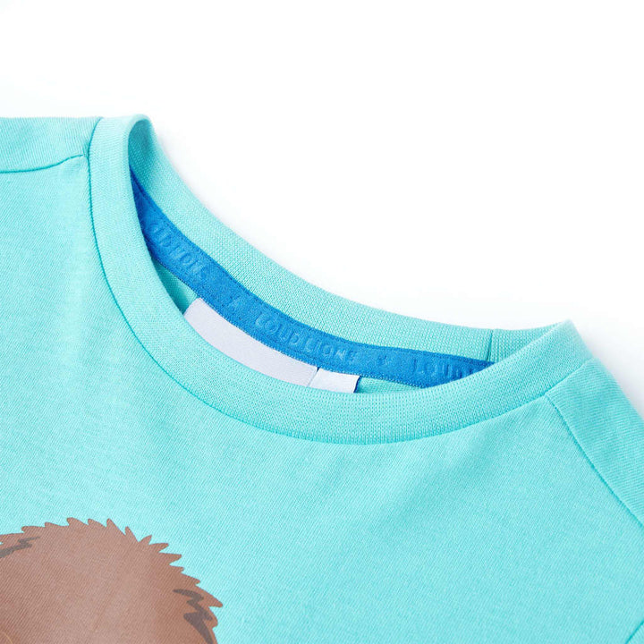 Kindershirt met korte mouwen 116 zeeblauw