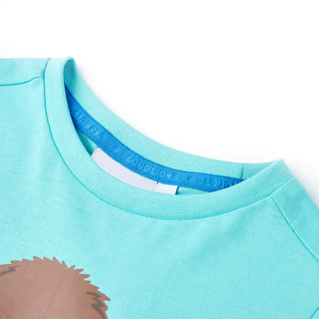 Kindershirt met korte mouwen 128 zeeblauw