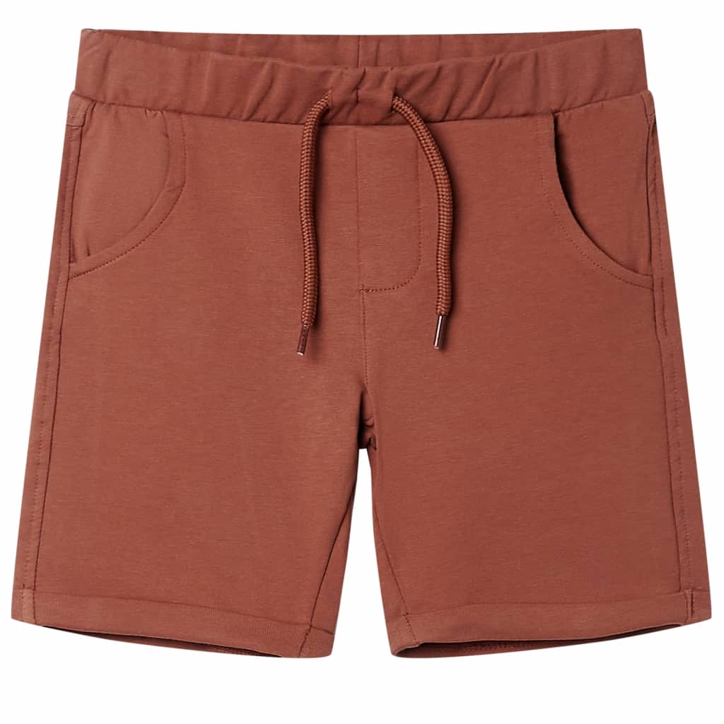 Kindershort met trekkoord 92 bruin