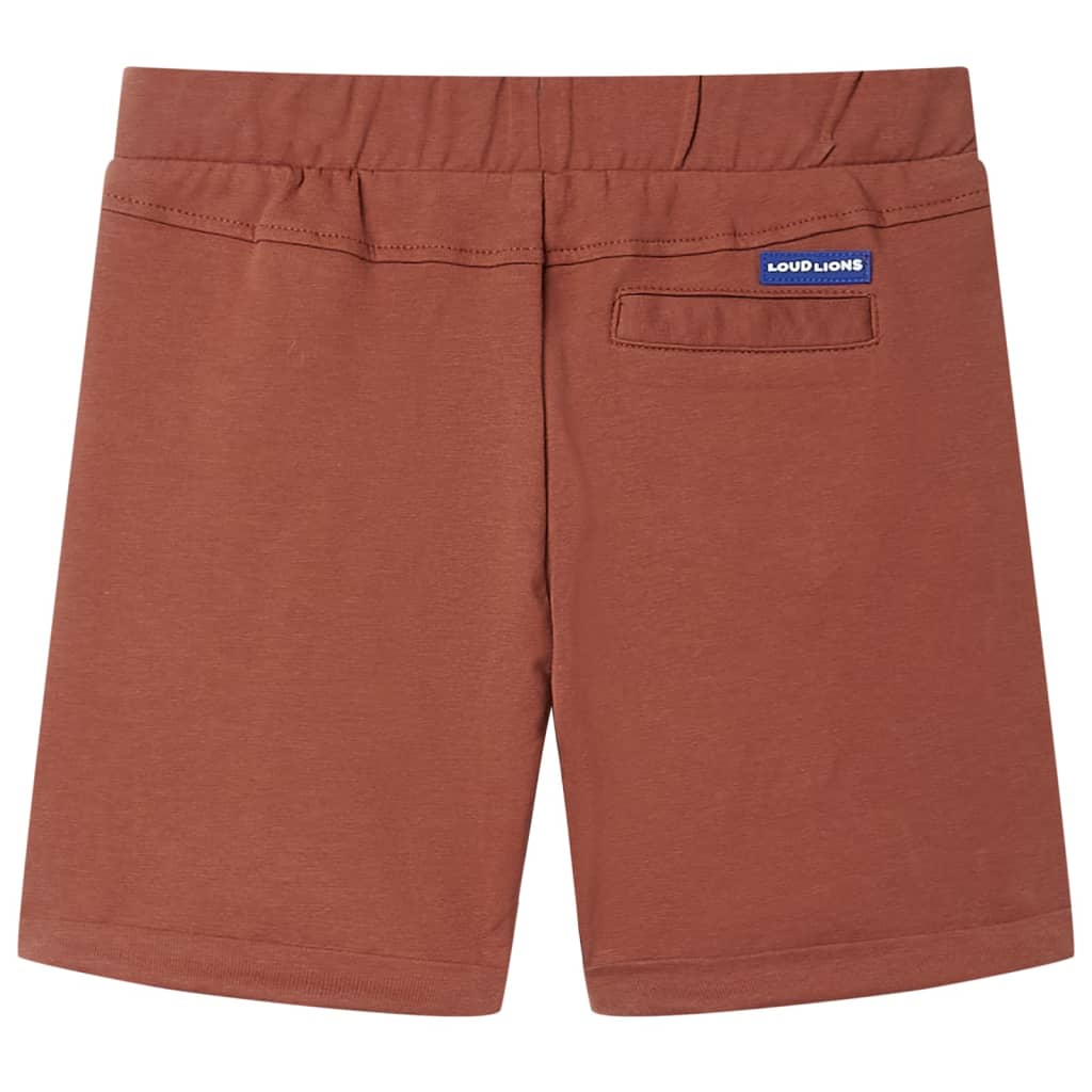 Kindershorts met trekkoord 116 bruin