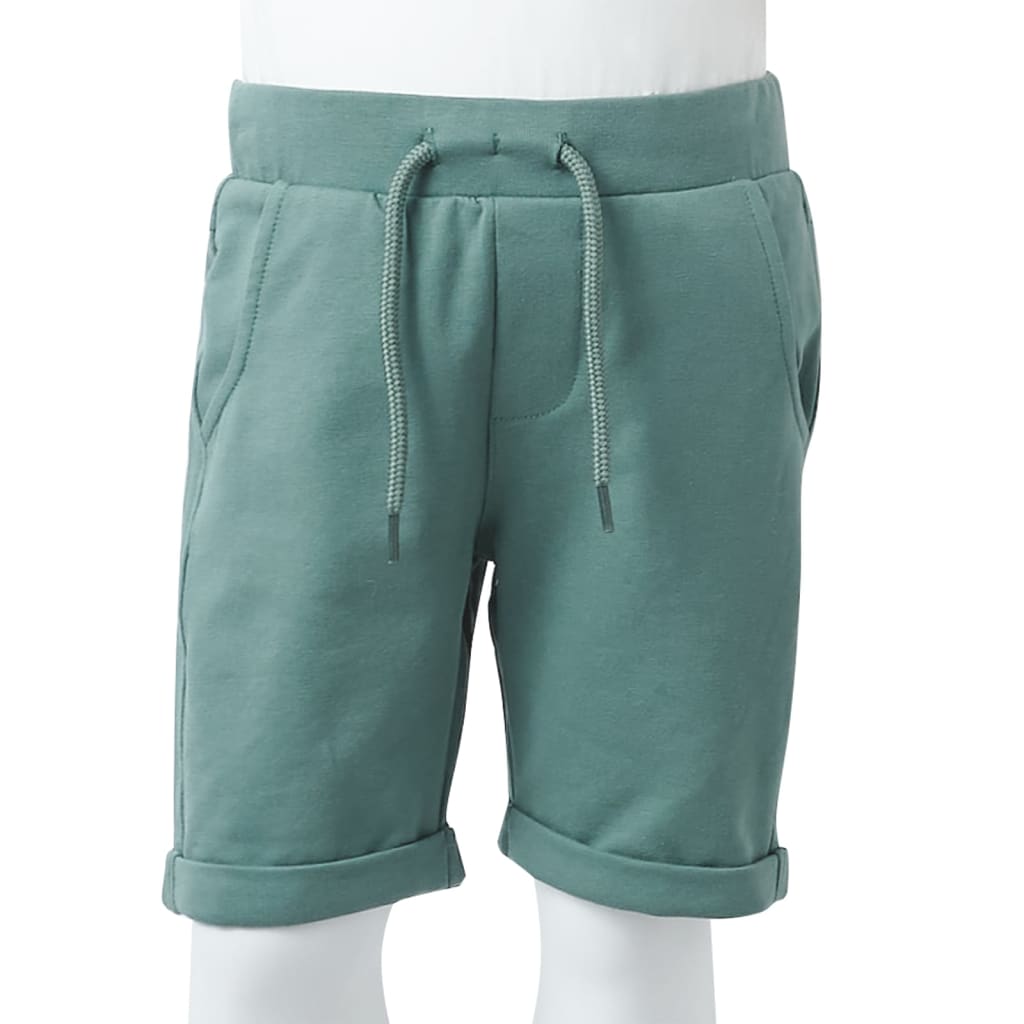 Kindershorts met trekkoord 116 oudpetrol