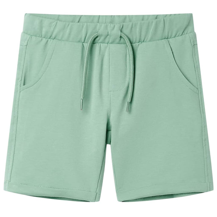 Kindershorts met trekkoord 116 lichtkaki