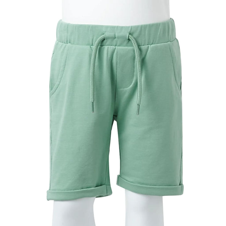 Kindershorts met trekkoord 116 lichtkaki