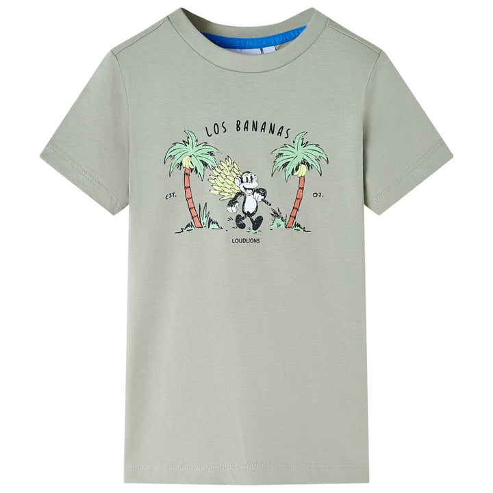 Kindershirt 92 lichtkakikleurig