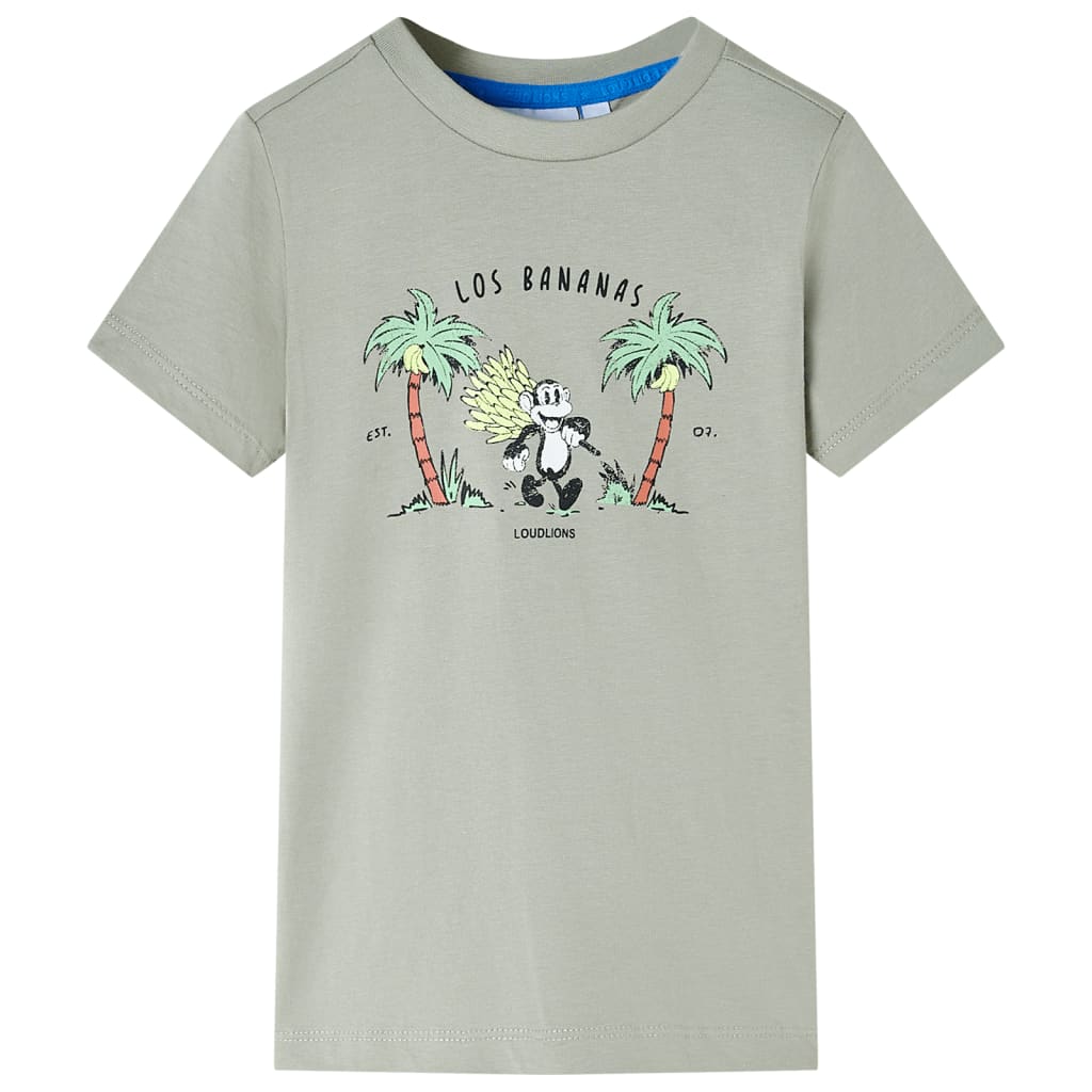 Kindershirt 116 lichtkakikleurig