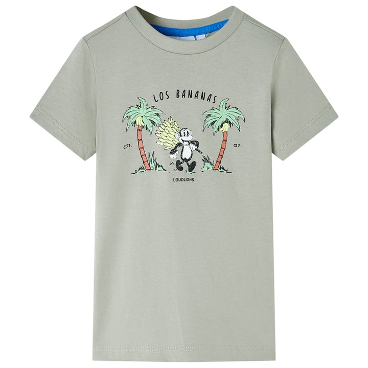 Kindershirt 116 lichtkakikleurig