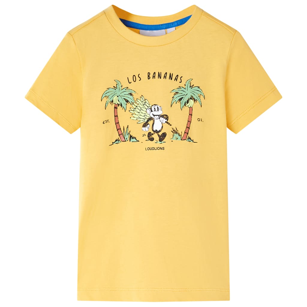 Kindershirt 92 lichtokerkleurig