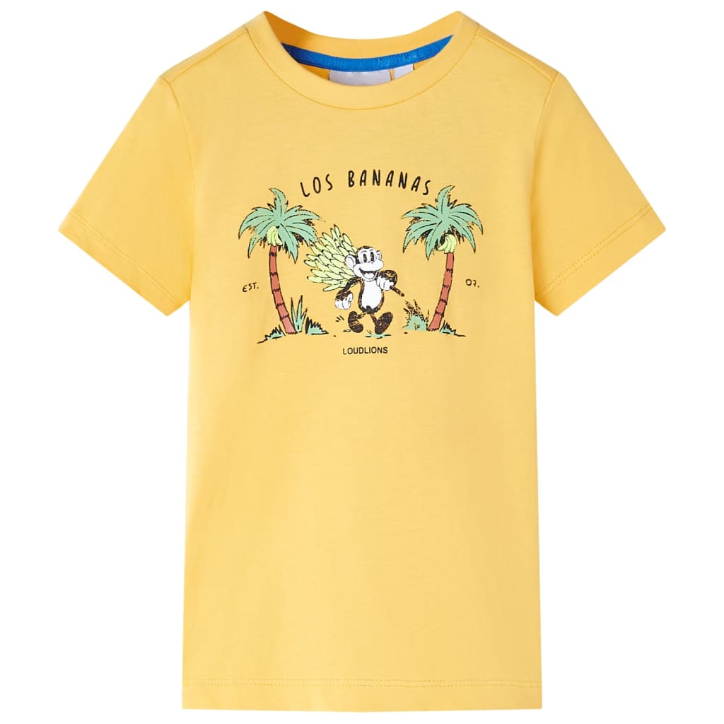 Kindershirt 104 lichtokerkleurig