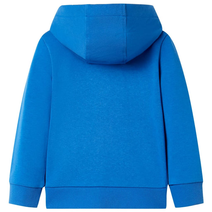 Kindervest met capuchon en rits 116 blauw