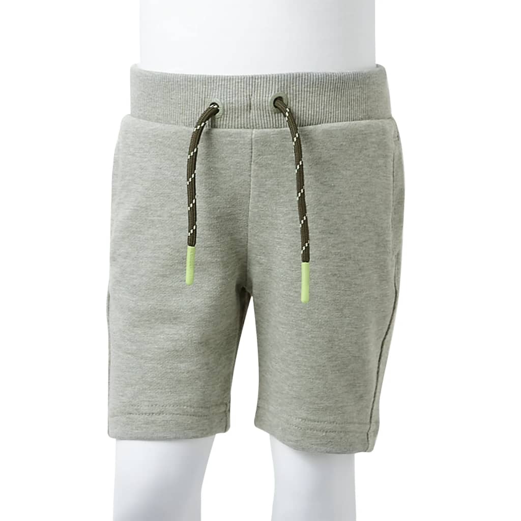 Kindershorts met trekkoord 128 gemøªleerd lichtkakikleurig