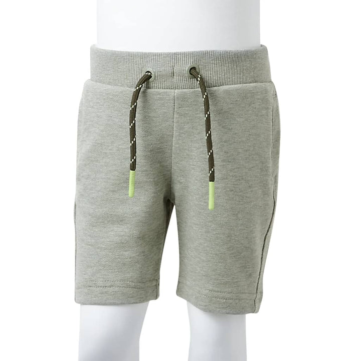 Kindershorts met trekkoord 128 gemøªleerd lichtkakikleurig