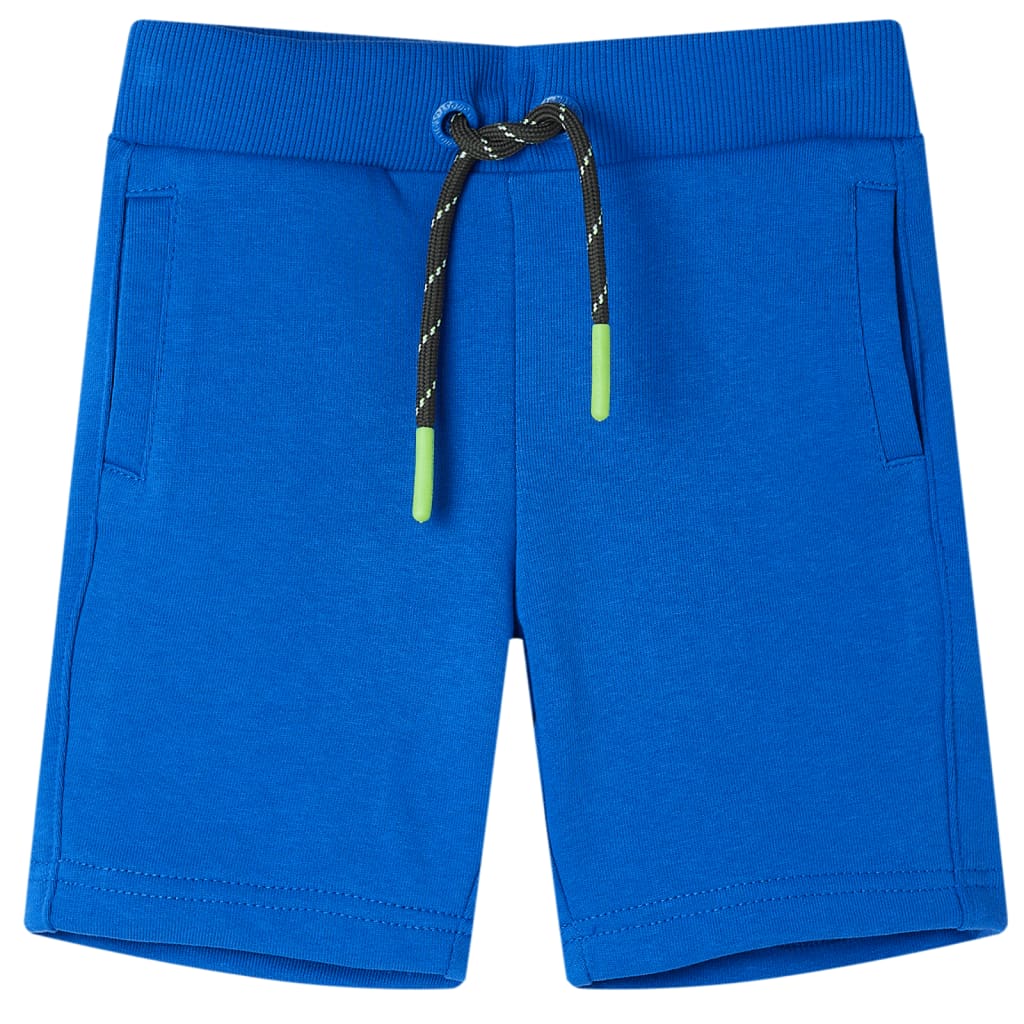 Kindershort met trekkoord 92 blauw