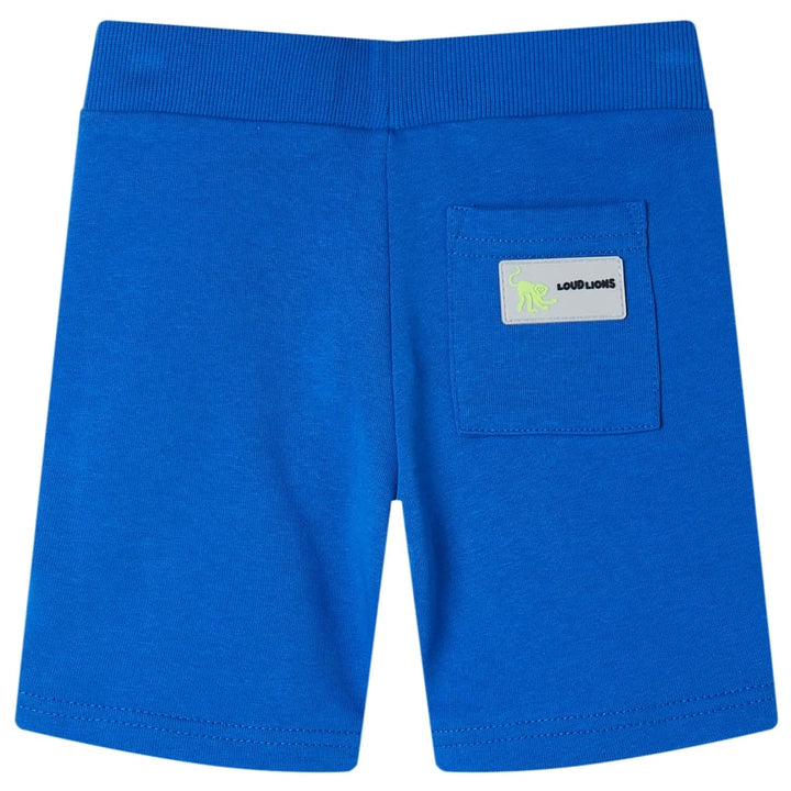 Kindershort met trekkoord 92 blauw