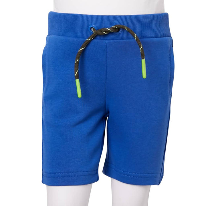 Kindershort met trekkoord 116 blauw