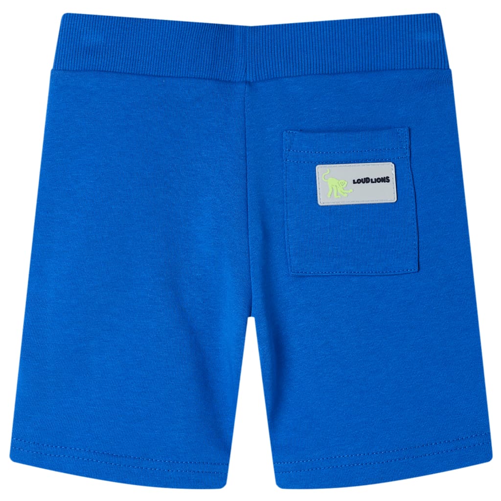 Kindershort met trekkoord 140 blauw