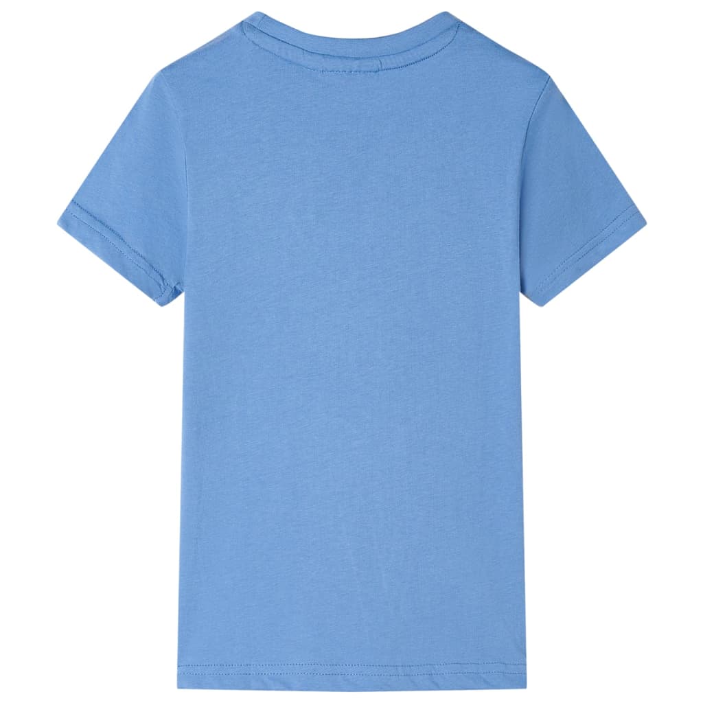 Kindershirt 116 middelblauw