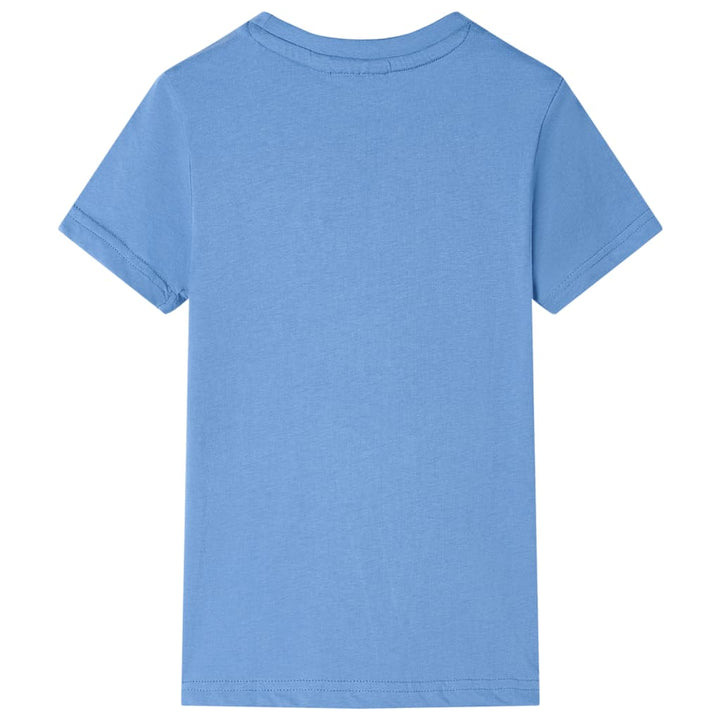 Kindershirt 140 middelblauw