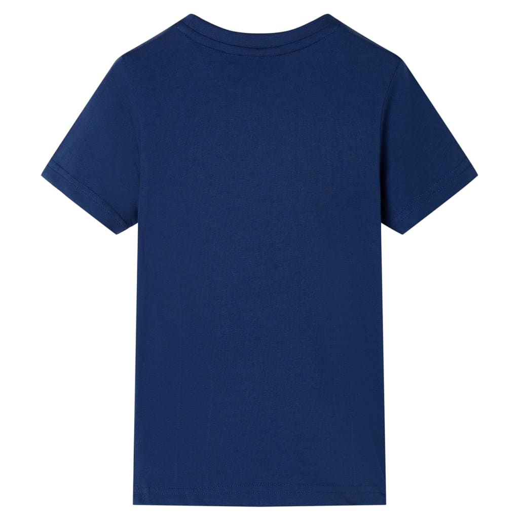 Kindershirt 116 donkerblauw