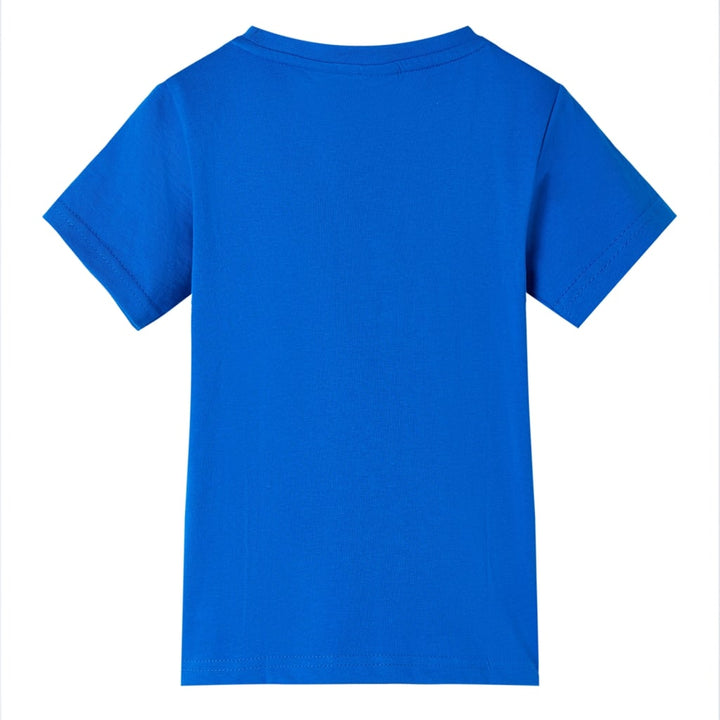 Kindershirt 128 felblauw