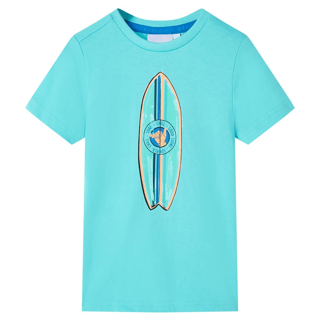 Kindershirt met korte mouwen 116 zeeblauw