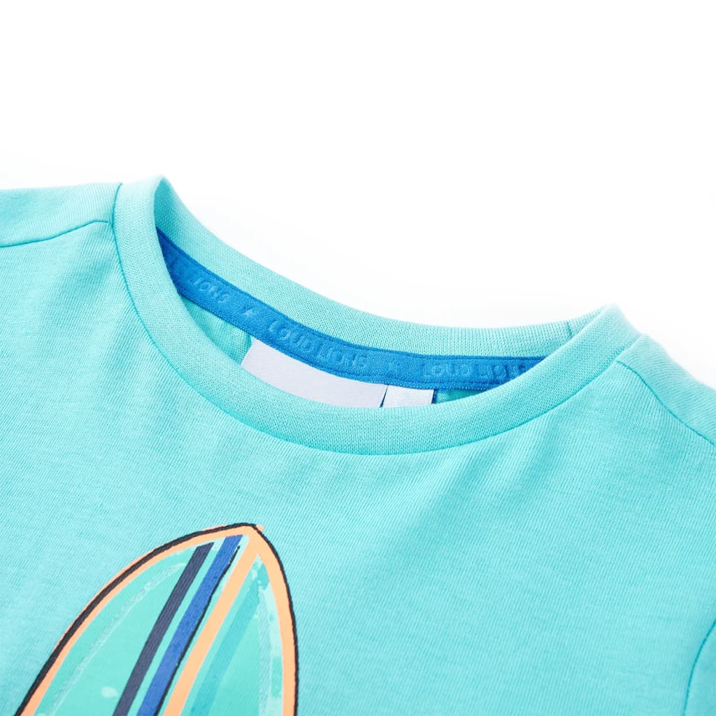 Kindershirt met korte mouwen 140 zeeblauw