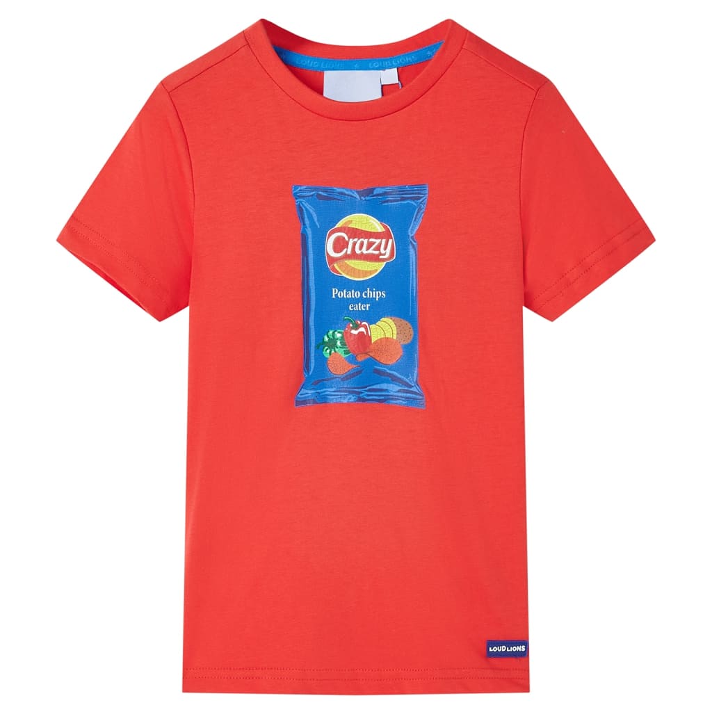 Kindershirt met korte mouwen 92 rood